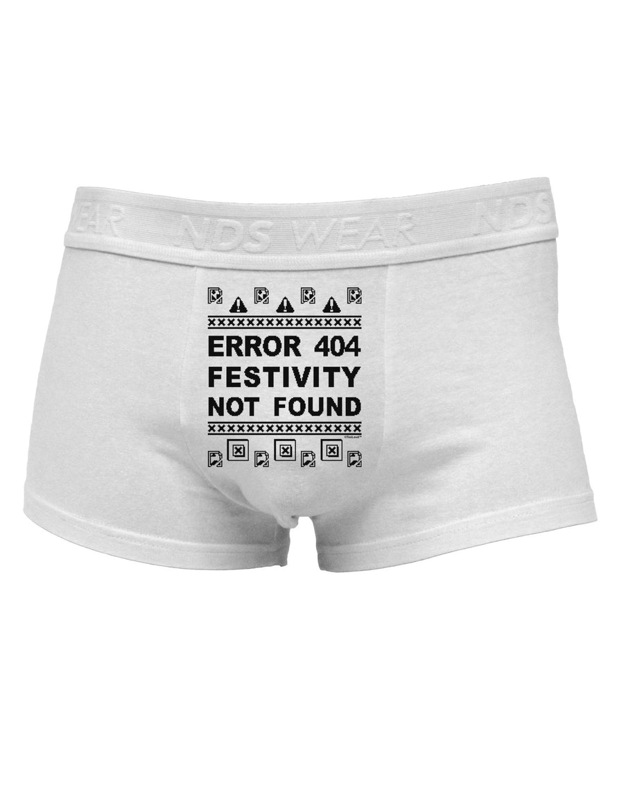 Error 404 Festivity Not Found Mens Cotton Trunk Underwear by NDS Wear-Men's Trunk Underwear-NDS Wear-White-Small-Davson Sales