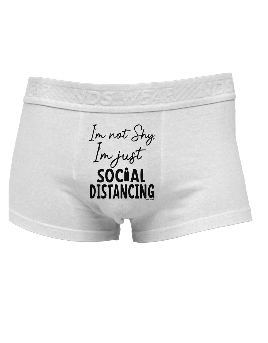 I'm not Shy I'm Just Social Distancing Mens Cotton Trunk Underwear-Men's Trunk Underwear-NDS Wear-White-Small-Davson Sales