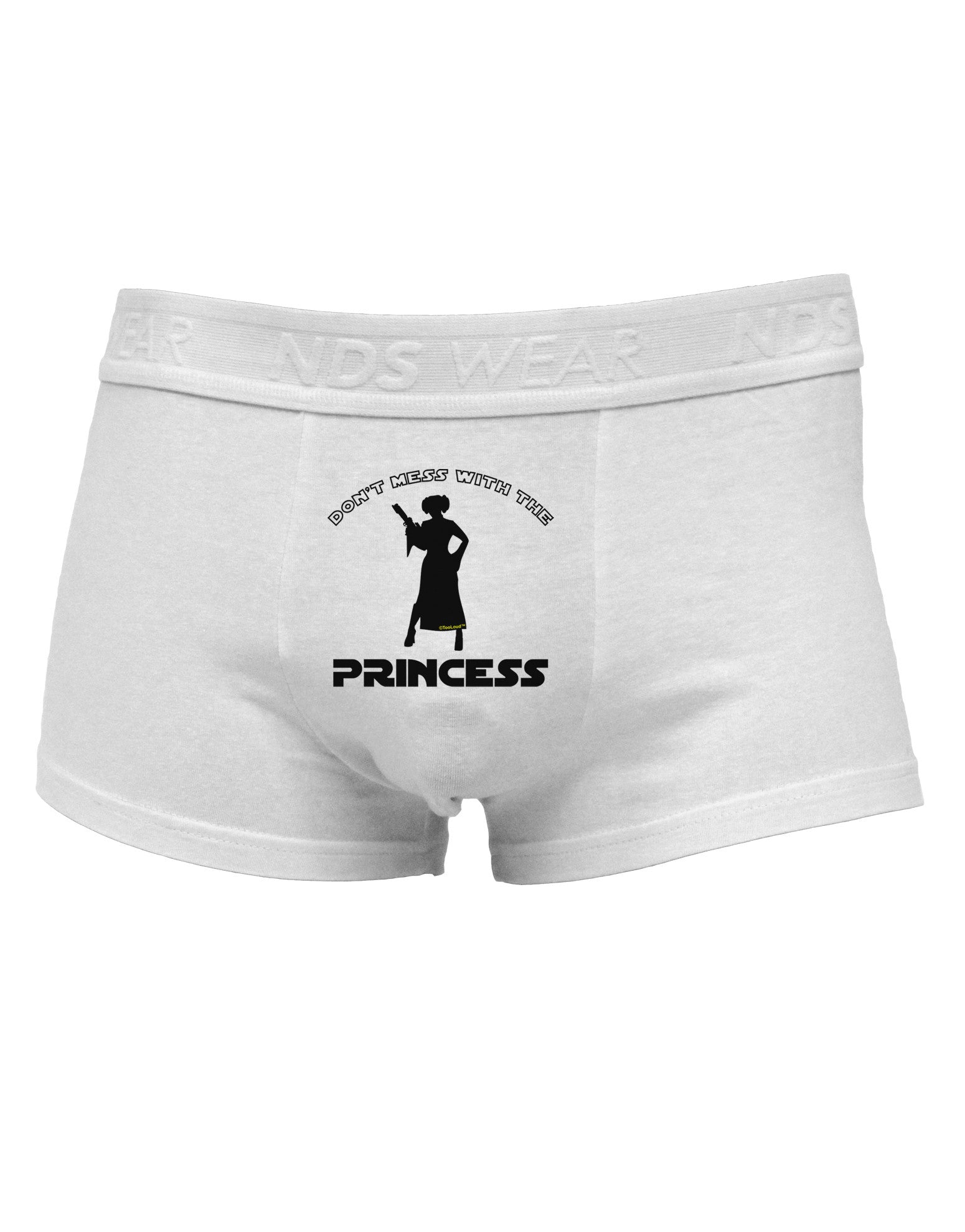 Don't Mess With The Princess Mens Cotton Trunk Underwear-Men's Trunk Underwear-NDS Wear-White-Small-Davson Sales