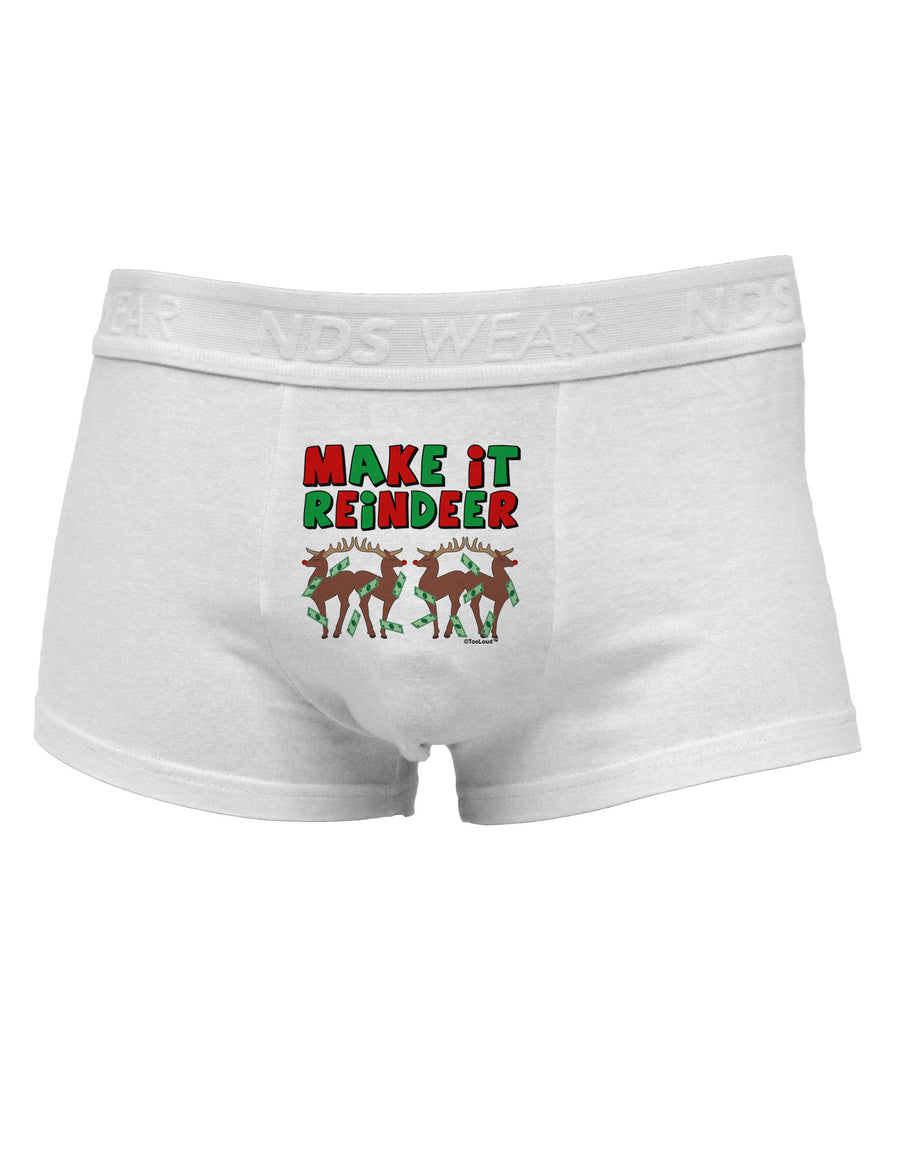 Make It Reindeer Mens Cotton Trunk Underwear-Men's Trunk Underwear-NDS Wear-White-Small-Davson Sales