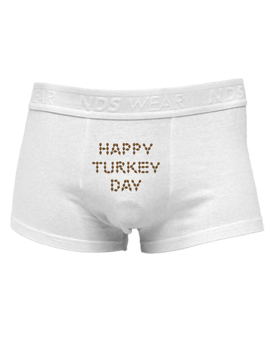 Happy Turkey Day Turkey Legs Thanksgiving Mens Cotton Trunk Underwear-Men's Trunk Underwear-TooLoud-White-Small-Davson Sales