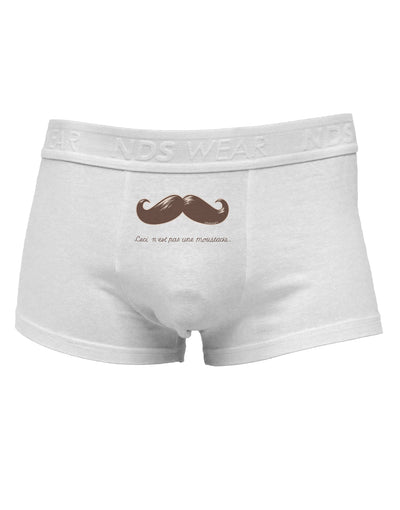 Ceci n'est pas une moustacheMens Cotton Trunk Underwear-Men's Trunk Underwear-NDS Wear-White-Small-Davson Sales