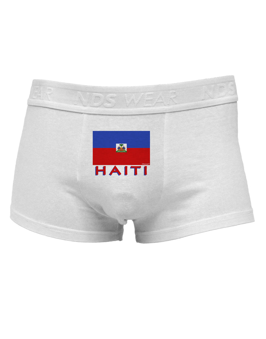 Haiti Flag Mens Cotton Trunk Underwear-Men's Trunk Underwear-NDS Wear-White-Small-Davson Sales