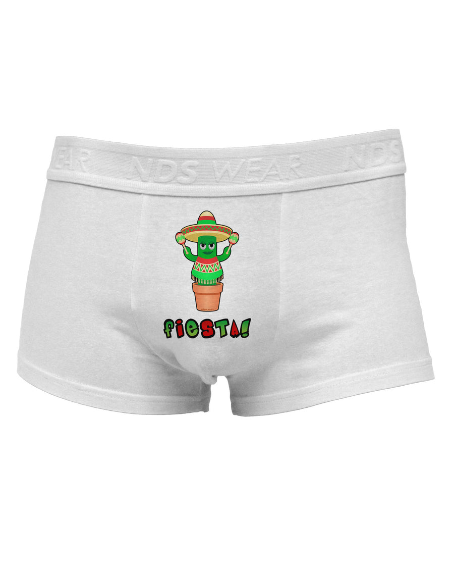 Fiesta Cactus Poncho Text Mens Cotton Trunk Underwear-Men's Trunk Underwear-NDS Wear-White-Small-Davson Sales