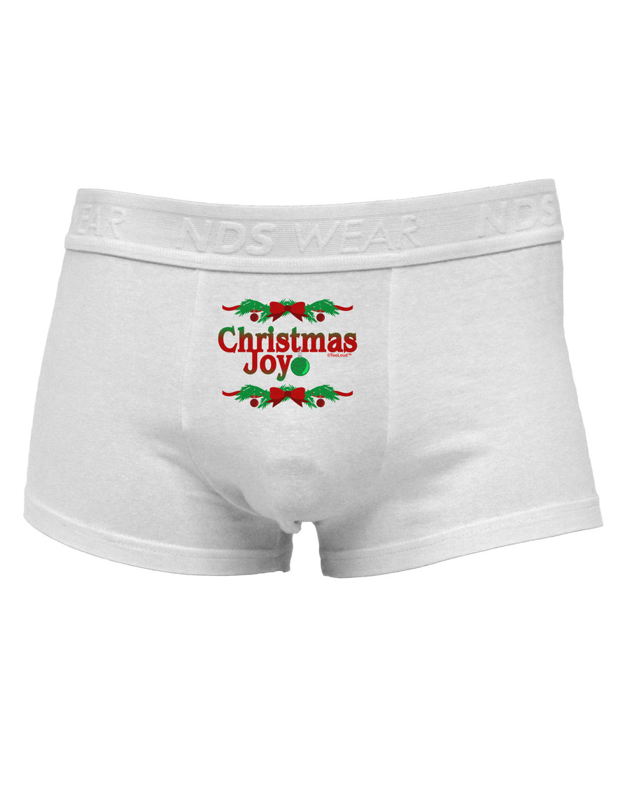 Christmas Joy Color Mens Cotton Trunk Underwear-Men's Trunk Underwear-NDS Wear-White-Small-Davson Sales