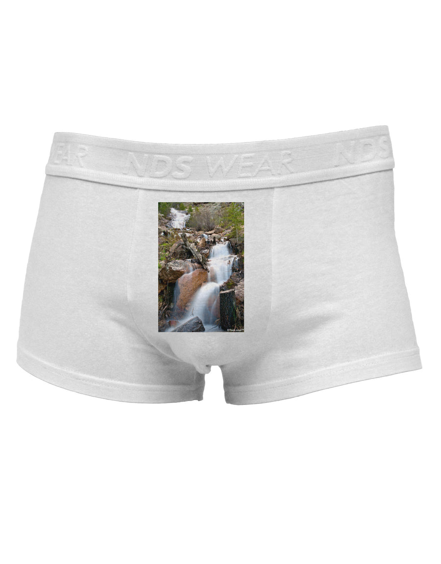 Colorado Waterfall Scene Mens Cotton Trunk Underwear-Men's Trunk Underwear-NDS Wear-White-Small-Davson Sales