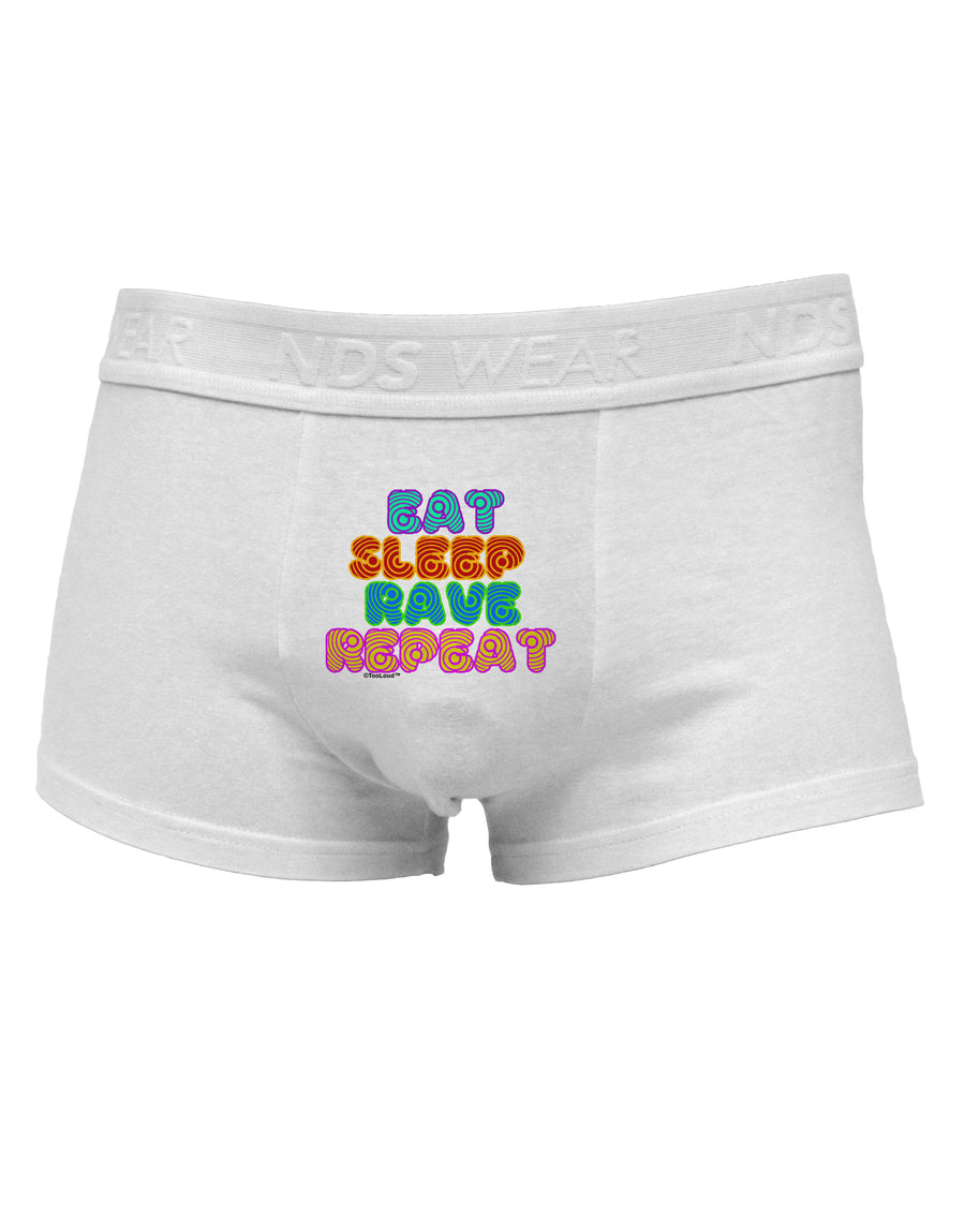 Eat Sleep Rave Repeat Hypnotic Mens Cotton Trunk Underwear by TooLoud-Men's Trunk Underwear-NDS Wear-White-Small-Davson Sales