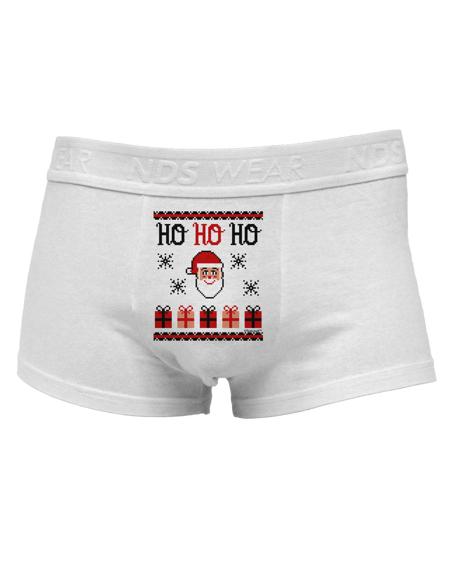 Ho Ho Ho Ugly Christmas Sweater Mens Cotton Trunk Underwear-Men's Trunk Underwear-NDS Wear-White-Small-Davson Sales