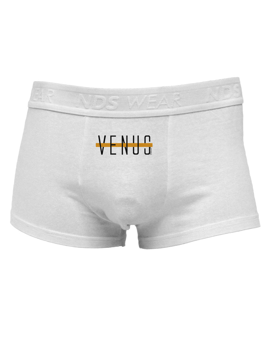 Planet Venus Text Only Mens Cotton Trunk Underwear-Men's Trunk Underwear-NDS Wear-White-Small-Davson Sales