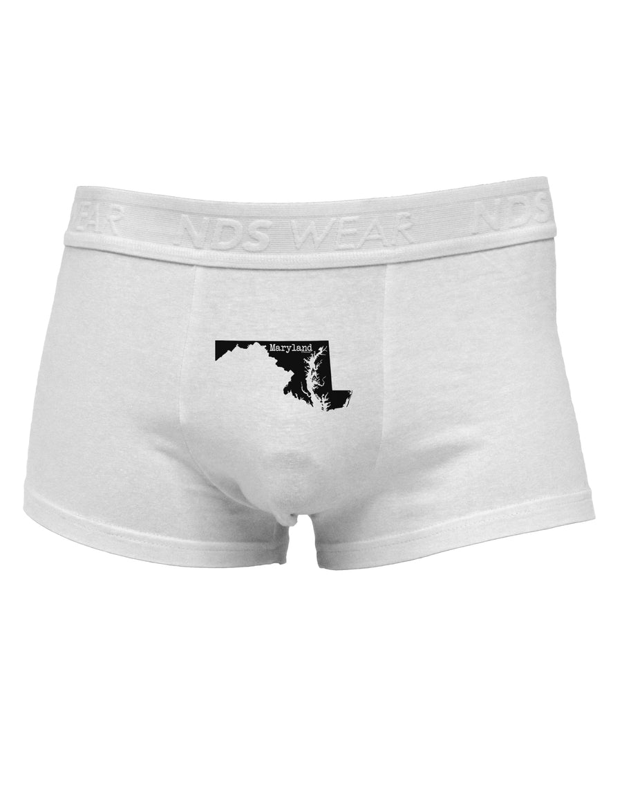 Maryland - United States Shape Mens Cotton Trunk Underwear by TooLoud-Men's Trunk Underwear-NDS Wear-White-Small-Davson Sales