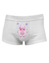 Cute Abominable Snowman Girl Yeti - Christmas Mens Cotton Trunk Underwear-Men's Trunk Underwear-NDS Wear-White-Small-Davson Sales