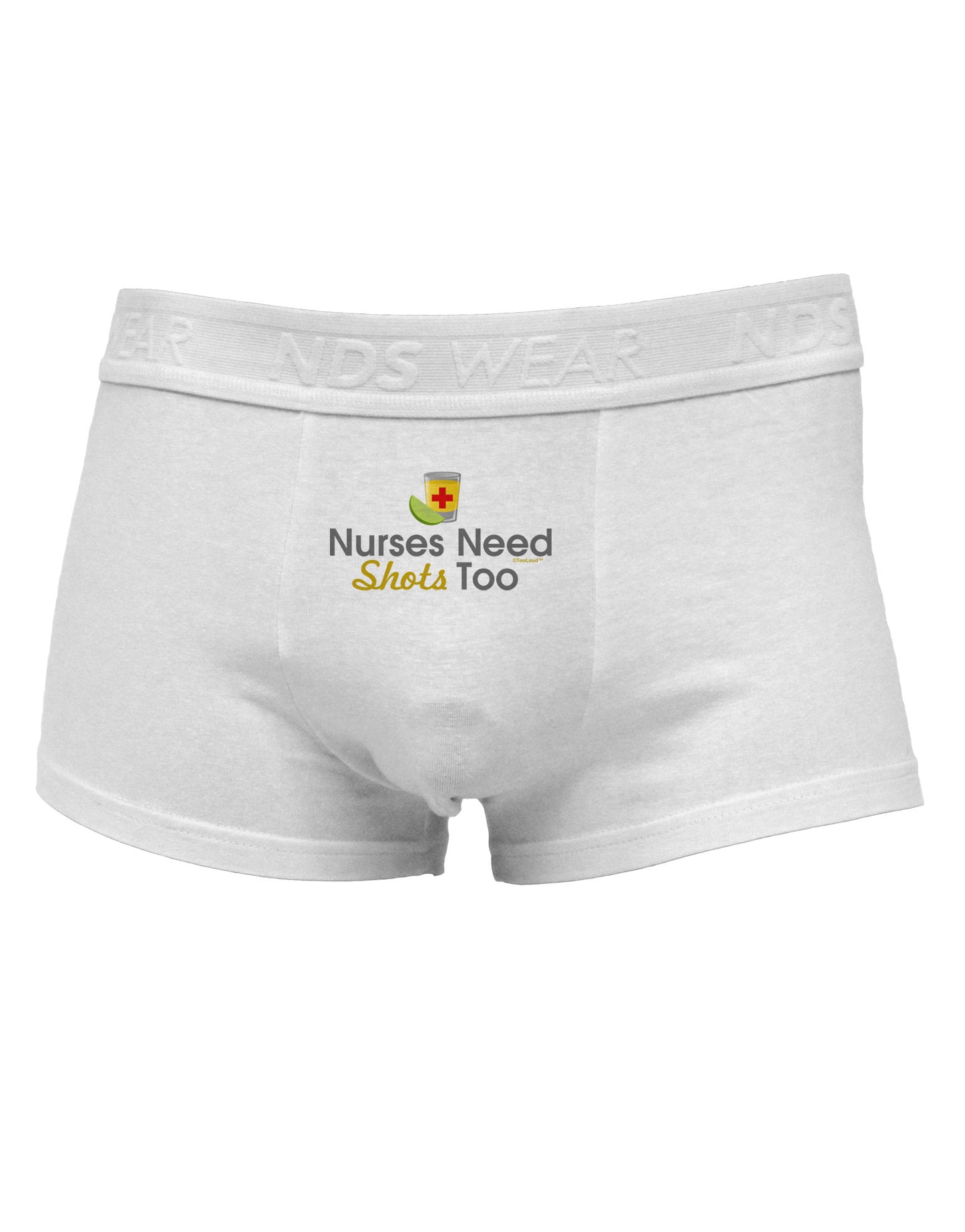 Nurses Need Shots Too Mens Cotton Trunk Underwear-Men's Trunk Underwear-NDS Wear-White-Small-Davson Sales