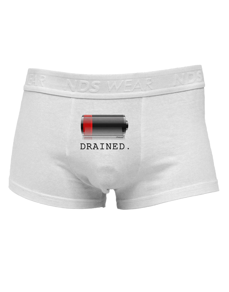 Battery Drained Mens Cotton Trunk Underwear-Men's Trunk Underwear-NDS Wear-White-Small-Davson Sales