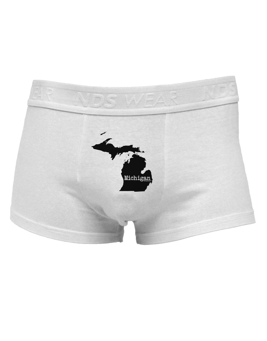 Michigan - United States Shape Mens Cotton Trunk Underwear-Men's Trunk Underwear-NDS Wear-White-Small-Davson Sales