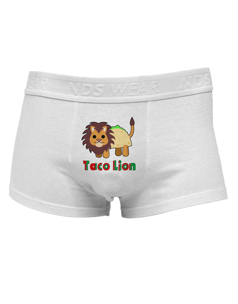 Cute Taco Lion Text Mens Cotton Trunk Underwear-Men's Trunk Underwear-NDS Wear-White-Small-Davson Sales