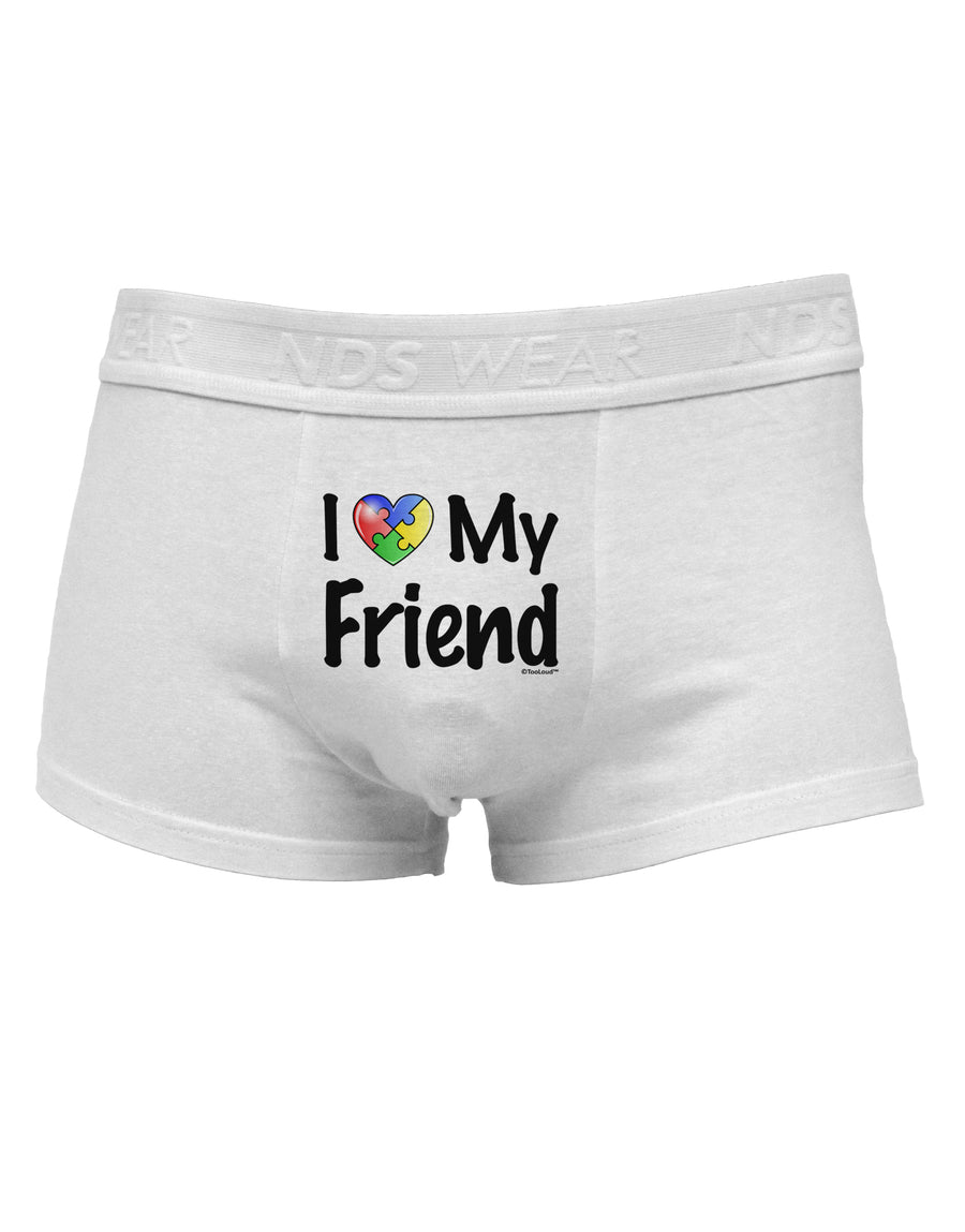 I Heart My Friend - Autism Awareness Mens Cotton Trunk Underwear by TooLoud-Men's Trunk Underwear-NDS Wear-White-Small-Davson Sales