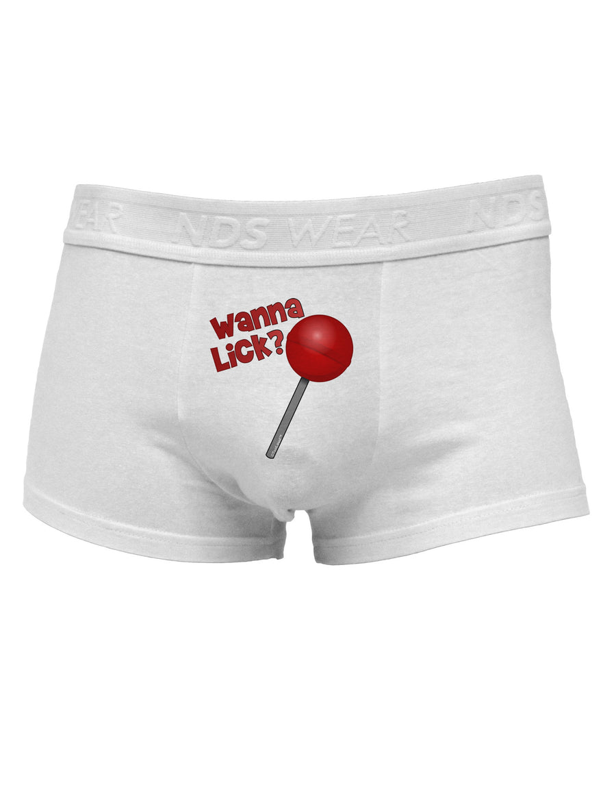 TooLoud Wanna Lick Lollipop Mens Cotton Trunk Underwear-Men's Trunk Underwear-NDS Wear-White-Small-Davson Sales