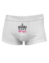 Proud Navy Wife Mens Cotton Trunk Underwear-Men's Trunk Underwear-NDS Wear-White-Small-Davson Sales