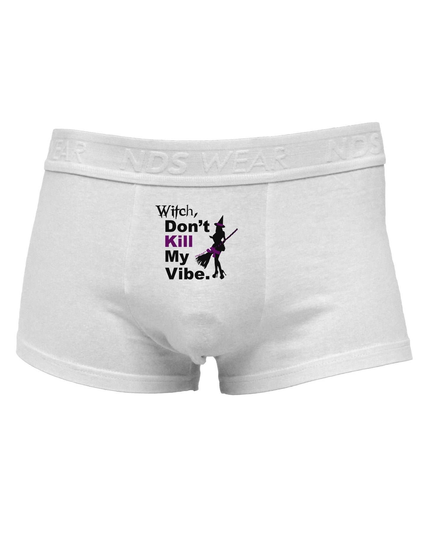 Don’t Kill My Vibe Mens Cotton Trunk Underwear-Men's Trunk Underwear-NDS Wear-White-Small-Davson Sales