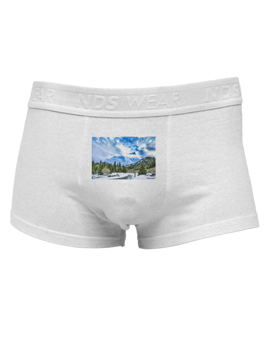 El Dora CO with Text Mens Cotton Trunk Underwear-Men's Trunk Underwear-NDS Wear-White-Small-Davson Sales