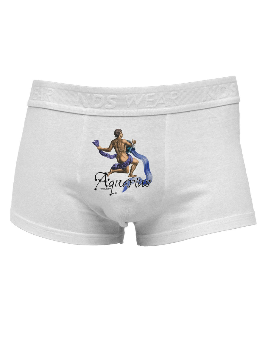 Aquarius Color Illustration Mens Cotton Trunk Underwear-Men's Trunk Underwear-NDS Wear-White-X-Large-Davson Sales