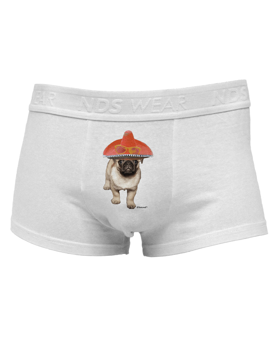 Pug Dog with Pink Sombrero Mens Cotton Trunk Underwear by TooLoud-Men's Trunk Underwear-NDS Wear-White-Small-Davson Sales