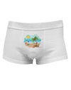 Fun Summer Beach Scene Mens Cotton Trunk Underwear by TooLoud-Men's Trunk Underwear-NDS Wear-White-Small-Davson Sales