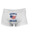 Party Like It's My Birthday - 4th of July Mens Cotton Trunk Underwear-Men's Trunk Underwear-NDS Wear-White-Small-Davson Sales