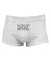 Say What You Mean TextMens Cotton Trunk Underwear by TooLoud-Men's Trunk Underwear-NDS Wear-White-Small-Davson Sales