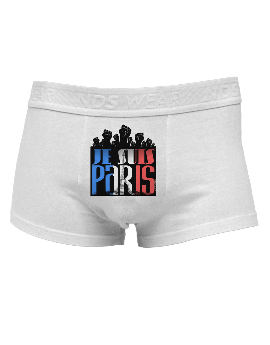 Je Suis Paris - Strong Mens Cotton Trunk Underwear by NDS Wear-Men's Trunk Underwear-NDS Wear-White-Small-Davson Sales