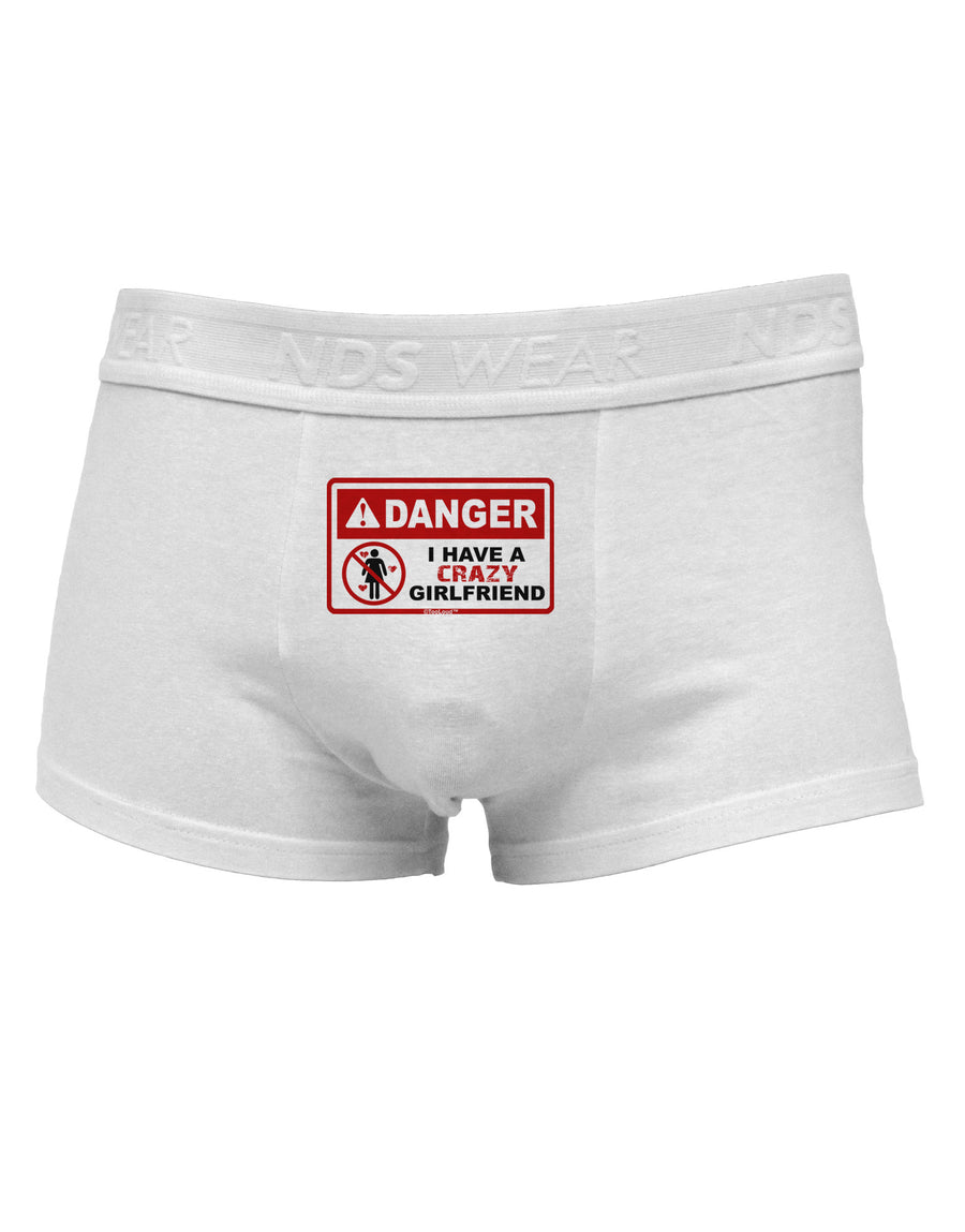 Danger - Crazy Girlfriend Mens Cotton Trunk Underwear-Men's Trunk Underwear-NDS Wear-White-Small-Davson Sales