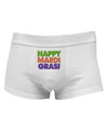 Happy Mardi Gras TextMens Cotton Trunk Underwear by TooLoud-Men's Trunk Underwear-NDS Wear-White-Small-Davson Sales