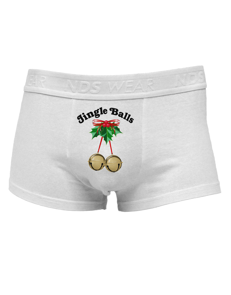 Jingle Balls with Text Mens Cotton Trunk Underwear-Men's Trunk Underwear-NDS Wear-White-Small-Davson Sales