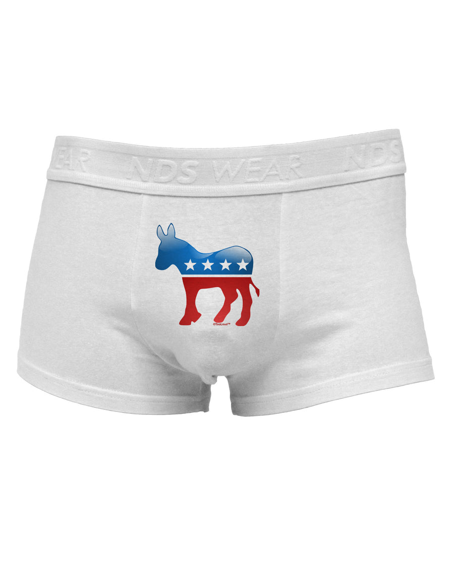 Democrat Bubble Symbol Mens Cotton Trunk Underwear-Men's Trunk Underwear-NDS Wear-White-Small-Davson Sales