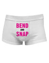 Bend and Snap Pink Text Mens Cotton Trunk Underwear-Men's Trunk Underwear-TooLoud-White-Small-Davson Sales