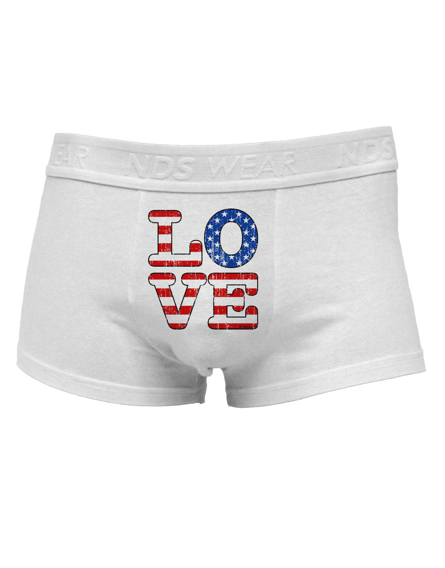 American Love Design - Distressed Mens Cotton Trunk Underwear by TooLoud-Men's Trunk Underwear-NDS Wear-White-Small-Davson Sales