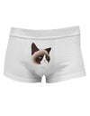 Cute Disgruntled Siamese Cat Mens Cotton Trunk Underwear-Men's Trunk Underwear-NDS Wear-White-Small-Davson Sales