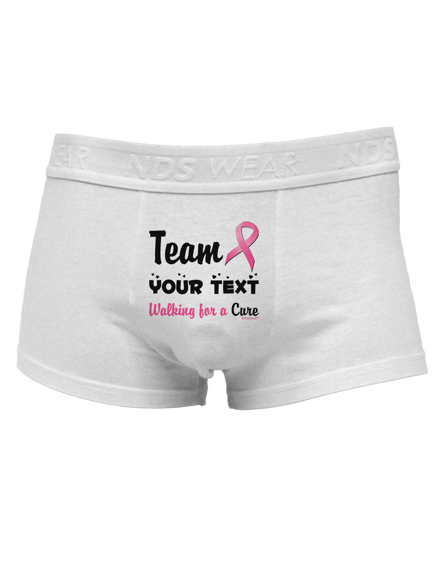 Personalized Team -Name- Breast Cancer Walk - Walking for a Cure Mens Cotton Trunk Underwear-Men's Trunk Underwear-NDS Wear-White-Small-Davson Sales