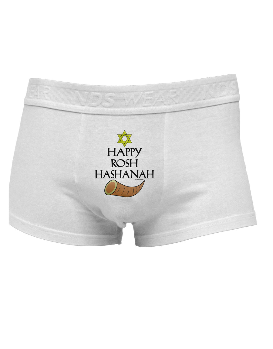 Happy Rosh Hashanah Mens Cotton Trunk Underwear-Men's Trunk Underwear-NDS Wear-White-Small-Davson Sales