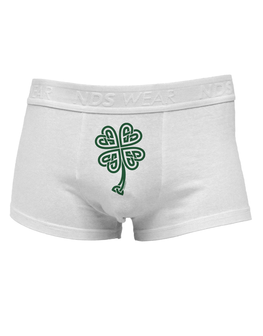 Celtic Knot 4 Leaf Clover St Patricks Mens Cotton Trunk Underwear-Men's Trunk Underwear-NDS Wear-White-Small-Davson Sales