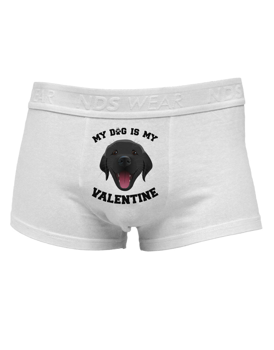 My Dog is my Valentine Black Mens Cotton Trunk Underwear-Men's Trunk Underwear-NDS Wear-White-Small-Davson Sales