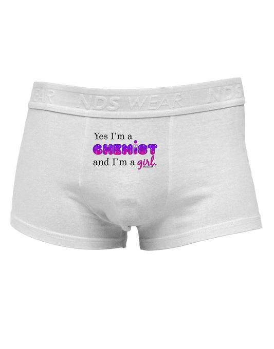 Yes I am a Chemist Girl Mens Cotton Trunk Underwear-Men's Trunk Underwear-NDS Wear-White-Small-Davson Sales