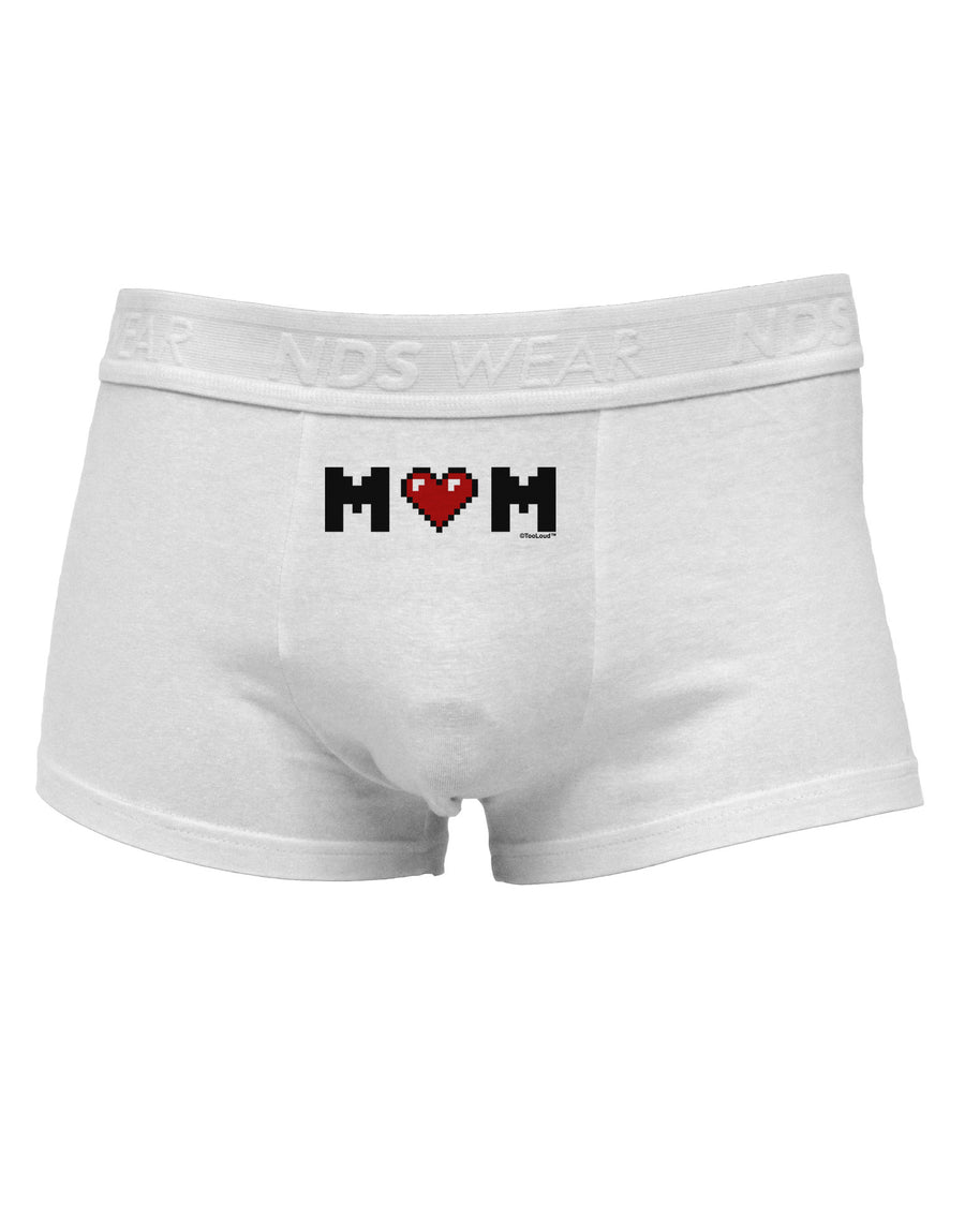Mom Pixel Heart Mens Cotton Trunk Underwear-Men's Trunk Underwear-NDS Wear-White-Small-Davson Sales