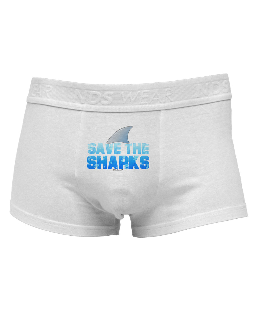 Save The Sharks - Fin Color Mens Cotton Trunk Underwear by TooLoud-Men's Trunk Underwear-NDS Wear-White-Small-Davson Sales