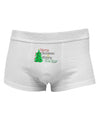 Merry Christmas & Happy New Year Mens Cotton Trunk Underwear-Men's Trunk Underwear-NDS Wear-White-Small-Davson Sales