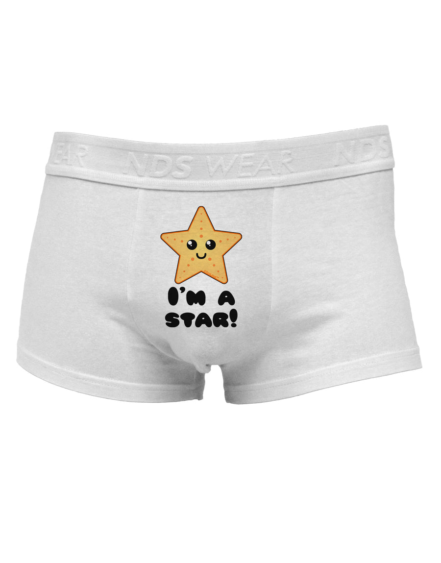 Cute Starfish - I am a Star Mens Cotton Trunk Underwear by TooLoud-Men's Trunk Underwear-NDS Wear-White-Small-Davson Sales