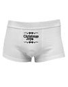 Christmas Joy BnW Mens Cotton Trunk Underwear-Men's Trunk Underwear-NDS Wear-White-Small-Davson Sales