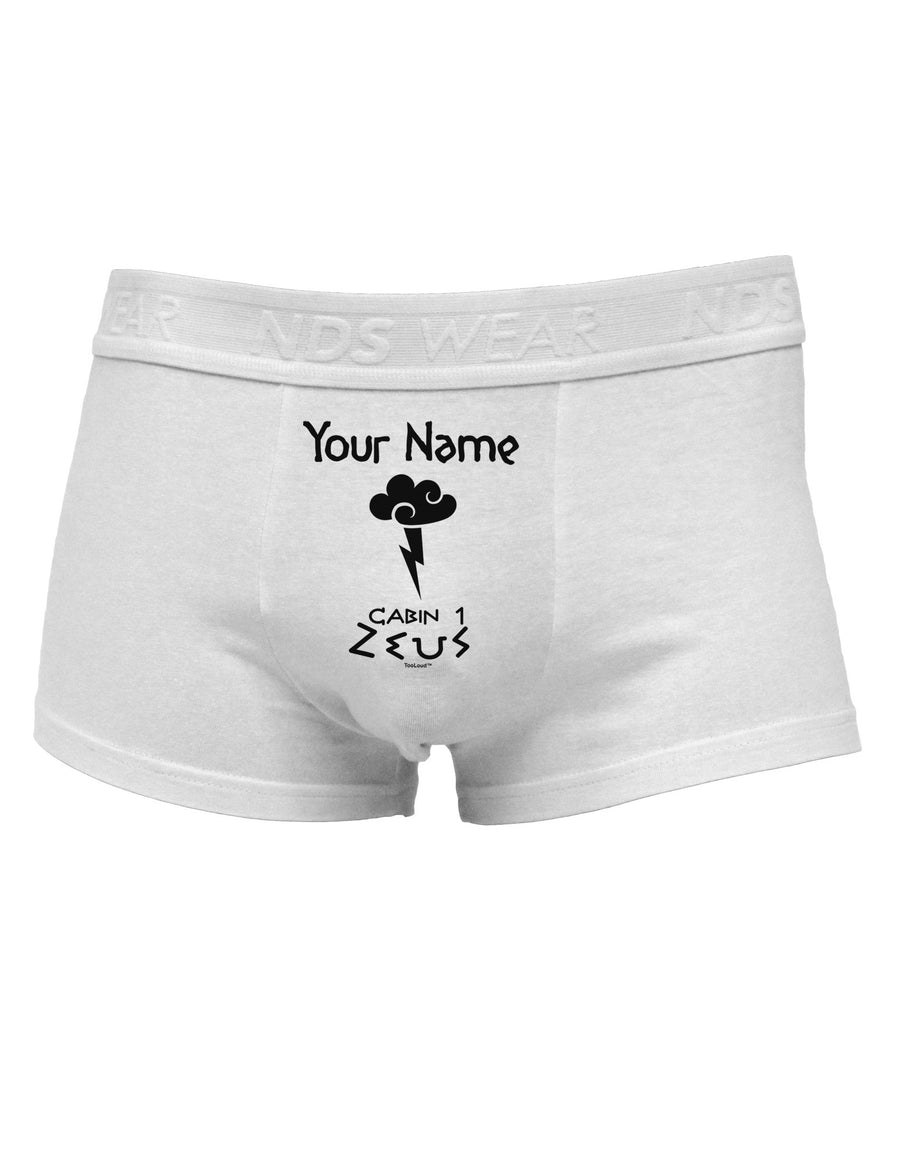 Personalized Cabin 1 Zeus Mens Cotton Trunk Underwear by NDS Wear-Men's Trunk Underwear-NDS Wear-White-Small-Davson Sales