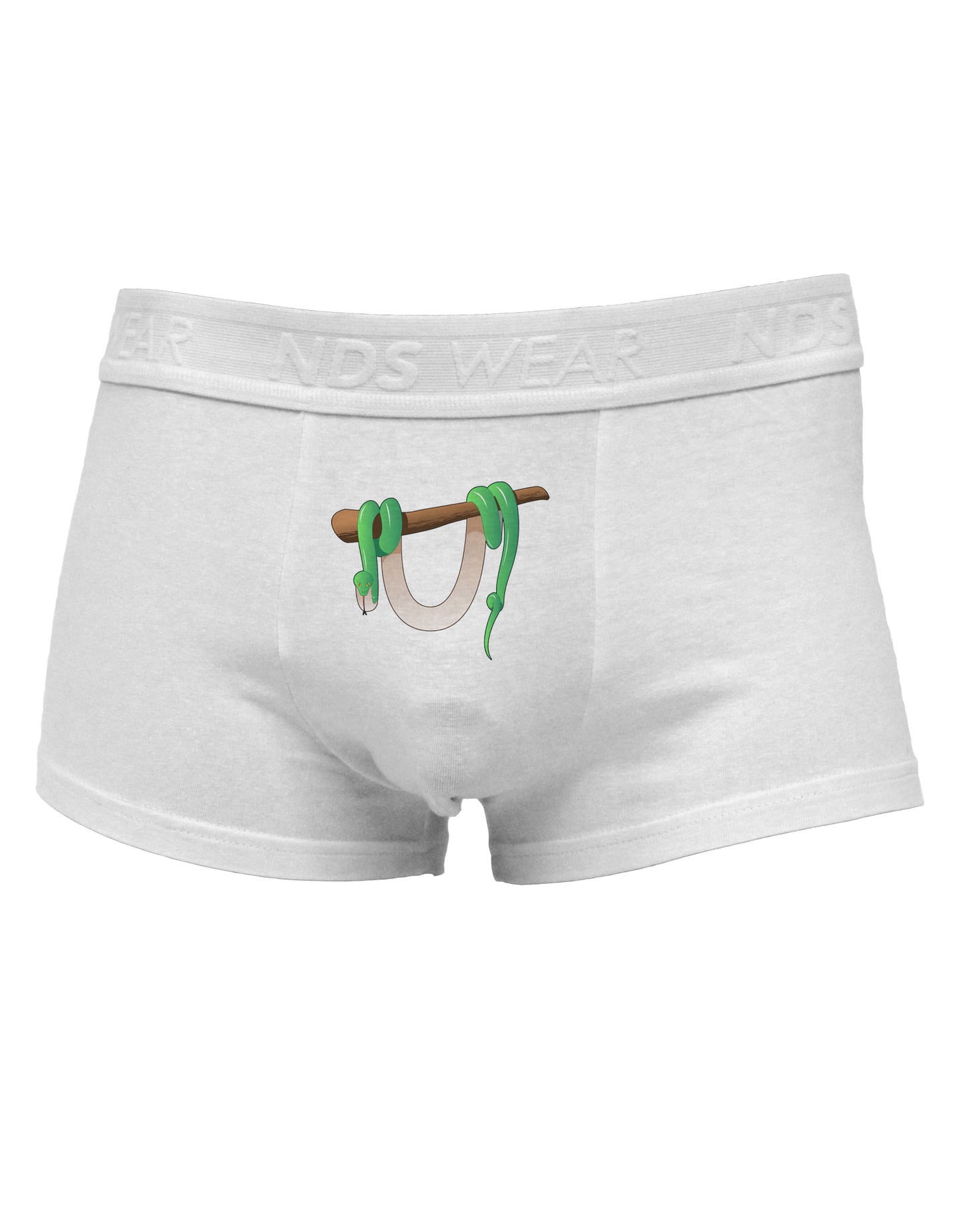 Anaconda Design Green Mens Cotton Trunk Underwear-Men's Trunk Underwear-TooLoud-White-Small-Davson Sales