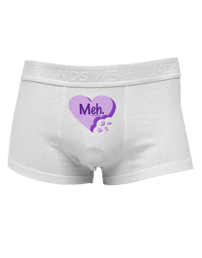 Meh Candy Heart Purple - Valentines DayMens Cotton Trunk Underwear by TooLoud-Men's Trunk Underwear-NDS Wear-White-Small-Davson Sales